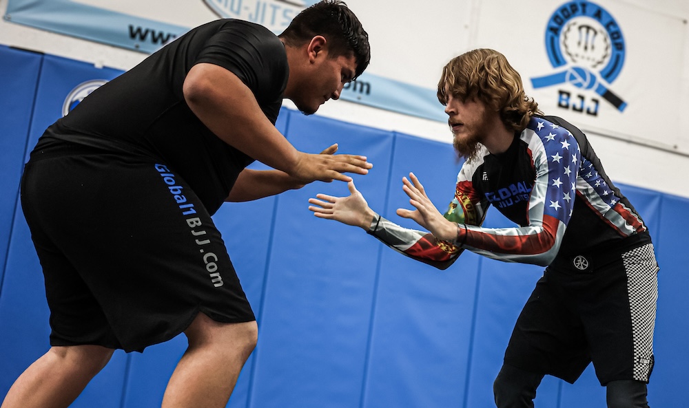 two men at a BJJ class in Naples