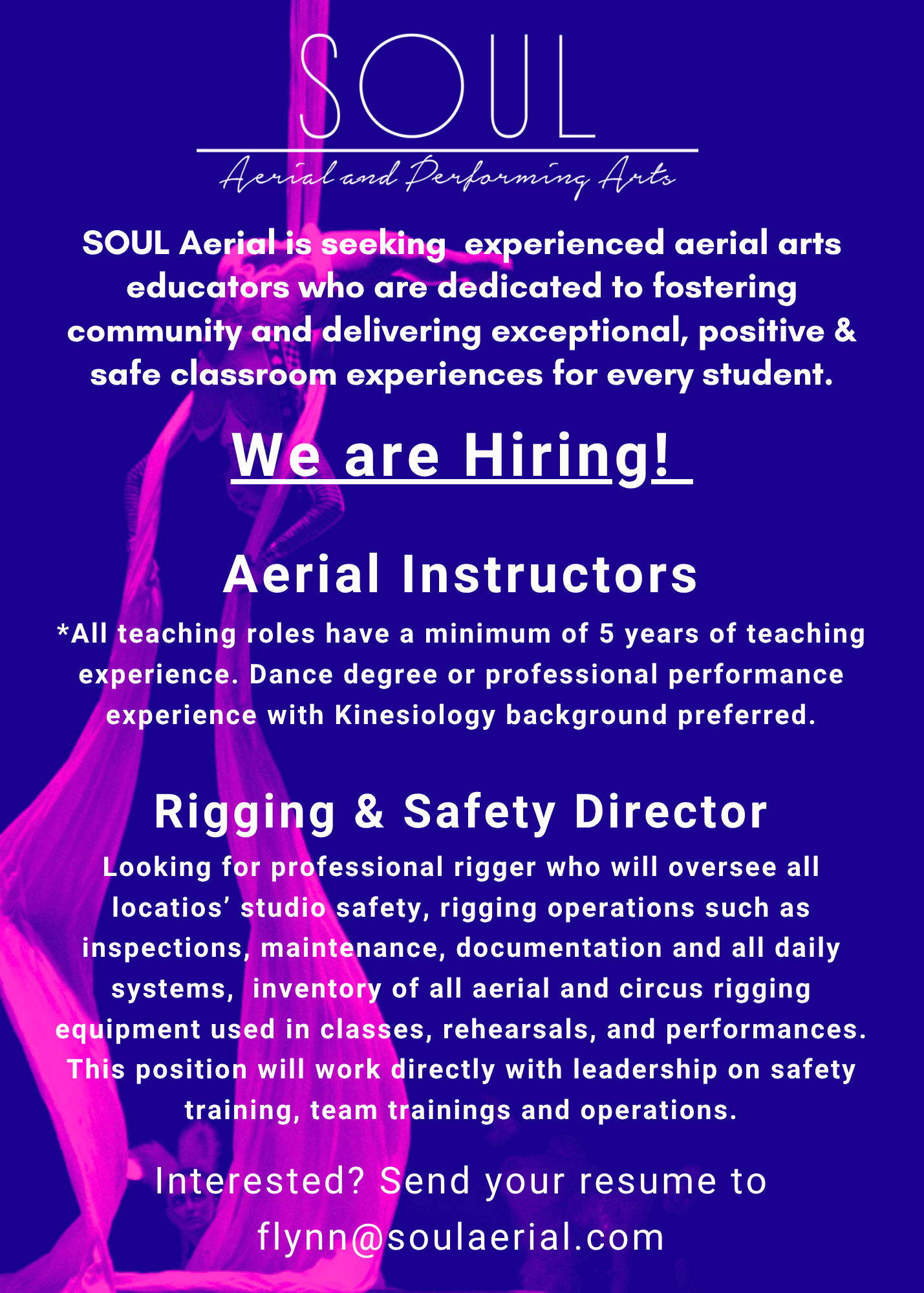 we are hiring flyer