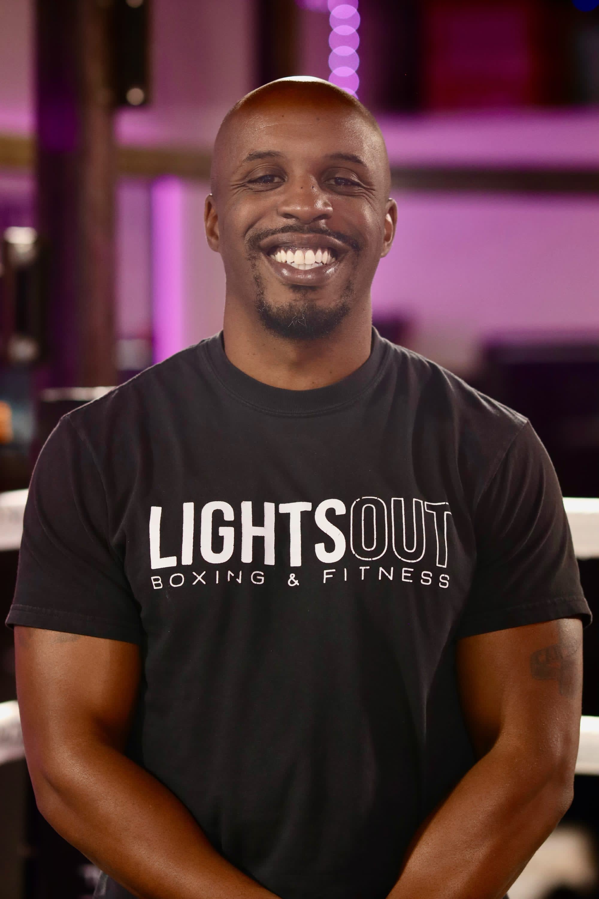 Trainer KEITH MOORE with Lights Out Boxing & Fitness