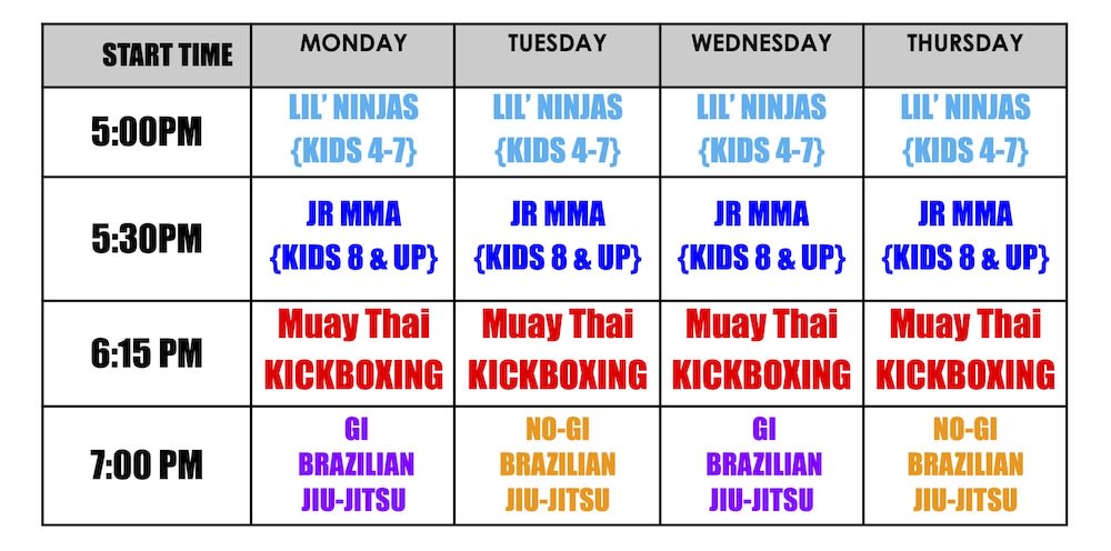 American Top Team Gulfport Schedule