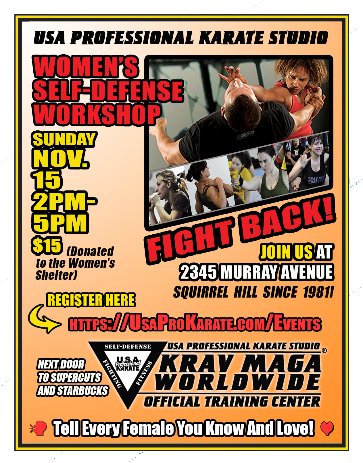 Women's Self Defense Workshop in Pittsburgh