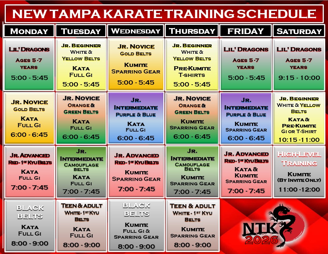 2026 TRAINING SCHEDULE