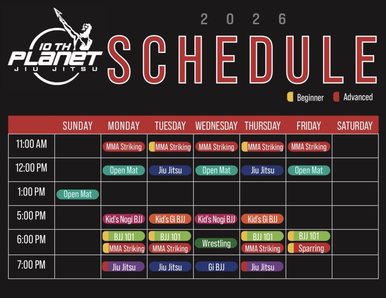 10th Planet Birmingham Schedule
