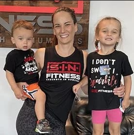 Trainer Jamie McCue with SIN Fitness