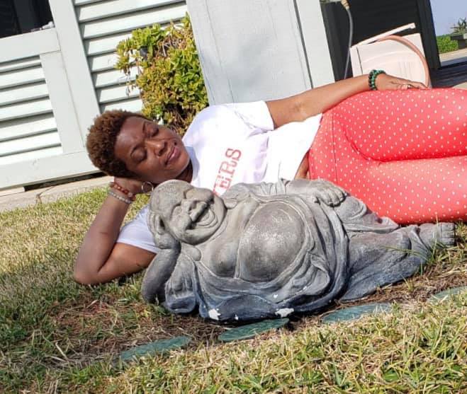 Trainer Pam Nelms-Martin with YogaOne Kingwood