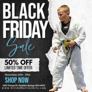 Black Friday Martial Arts Deals 2025 at Stride Martial Arts & Fitness in Excelsior Springs, MO
