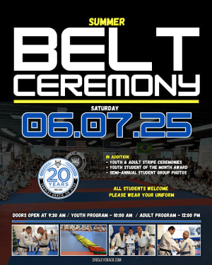 Summer Belt Ceremony - June 7th