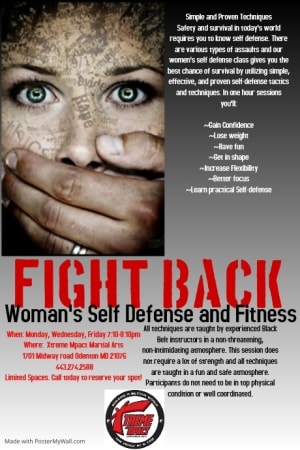 Join Xtreme Mpact For Our Woman's Self Defense Classes