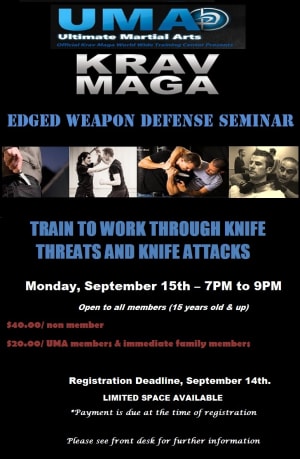 Krav Maga Seminar Edged Weapon Defense Seminar