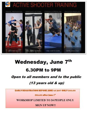 ACTIVE SHOOTER SEMINAR JUNE 7TH 6.30PM-9PM