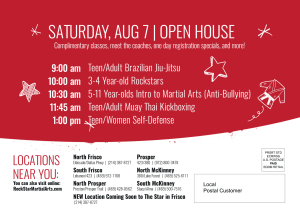 Back to School Open House: Sat Aug 7 2021