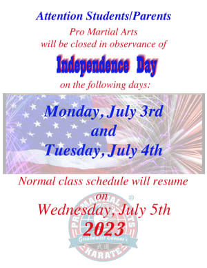 Independence Day Closing Schedule