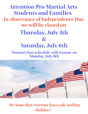2024 Independence Day Closing Schedule