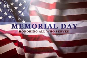 Memorial Day schedule