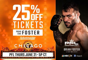 Use promo code #FOSTER to get 25% off Brian Foster | ProFightLeague tickets for THIS THURSDAY! 