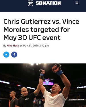 CHRIS GUTIERREZ RETURNS TO THE OCTAGON!