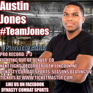 Austin Jones makes his Dynasty Combat Sports debut 12/10!