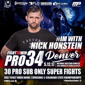 We're with Nick Honstein 5/12 for Fight to Win's PRO BJJ at the National Western Complex!