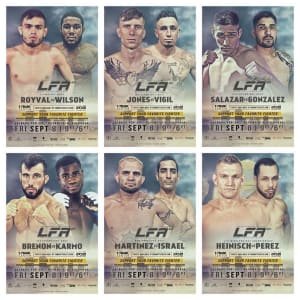 LFA 9/8 will feature Phil Gonzalez, Mike Jones, Brandon Royval, Derek Brenon, Adam Martinez AND Ian Heinisch as the MAIN EVENT!
