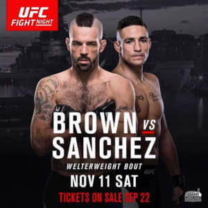 November 11 • "The Immortal" Matt Brown returns to the UFC cage • main card 8pm MST on FS1 • 