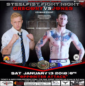 Mike Jones MMA FIGHT ANNOUNCEMENT: Co-main event • #welterweight title • SteelFist Fight Night 1/13/18 • Salt Lake City, UT! 