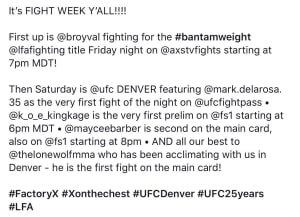 FIGHT WEEK TIMES 4!