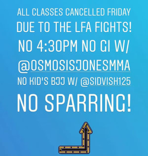 NO CLASSES FRIDAY!