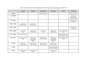 New schedule starts today!