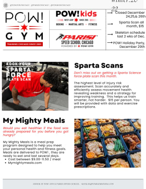 POW! GYM CHICAGO - Updates Winter 2022