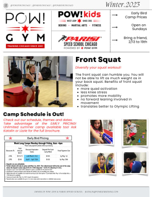 POW! GYM Updates - WInter 2023 Newsletter