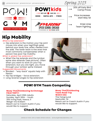 POW! GYM Update - Spring 2023 Newsletter