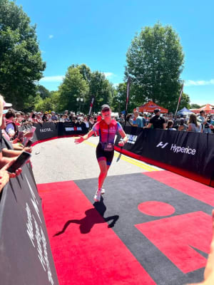 Nothing But Good Vibes for Maddy at Ironman 70.3 Maine!