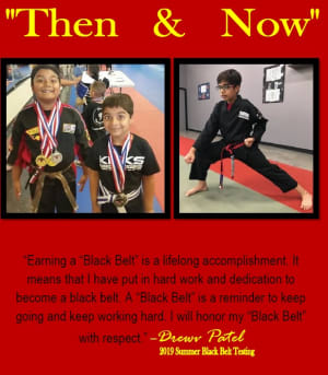 Student profile Drewv Patel - Then and Now
