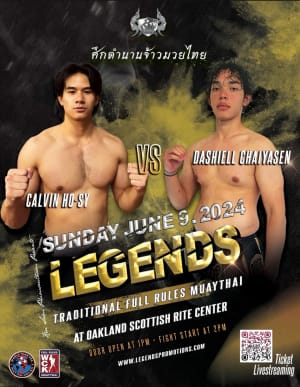 Calvin fights at Legends in Oakland. 