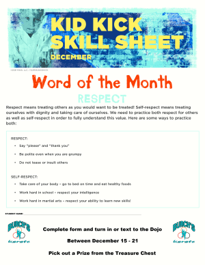 December 2021 Word of the Month Worksheet