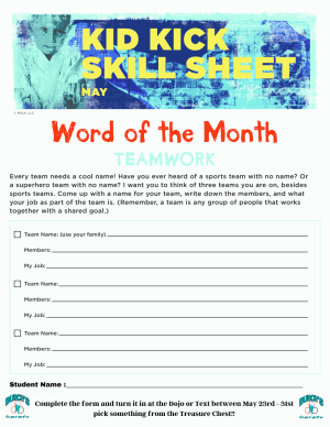 May 2022 Word of the Month Worksheet