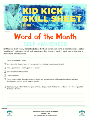 June 2022 Word of the Month Worksheet