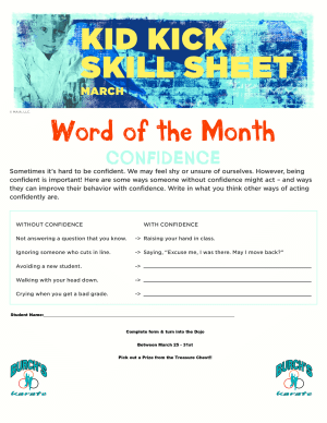 March 2023 Word of the Month Worksheet