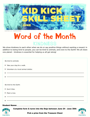 Word of the Month Worksheet June 2023