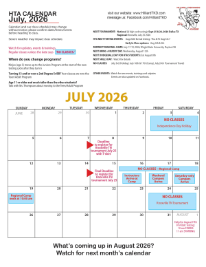 Calendar July 2026