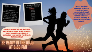 Advanced & Black Belt 2-Mile Run Information 