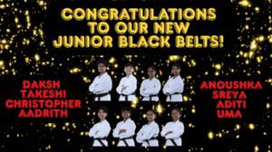 Congratulations to NTK's newest Jr. Black Belts 