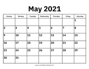 May 2021 Events