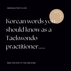 Important Korean words you should know as a Taekwondo Practitioner.
