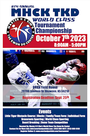 Overland Park Tae Kwon Do Tournament Oct 7th