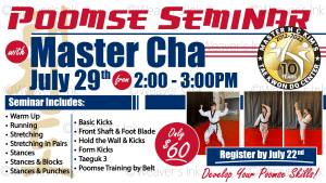 Poomse Seminar with Master Cha