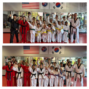 Celebrating Our MHCKTKD Family After a Successful Belt Testing Day!