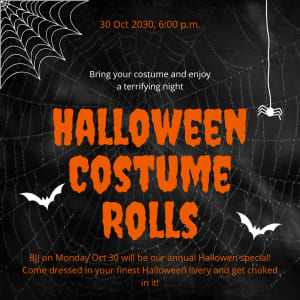 Halloween Rolls Monday Oct 30!