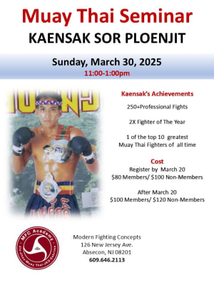 Muay Thai Seminar with Kaensak Sor Ploenjit