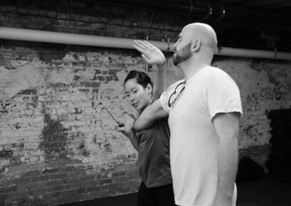 group of people in a HIIT kickboxing class